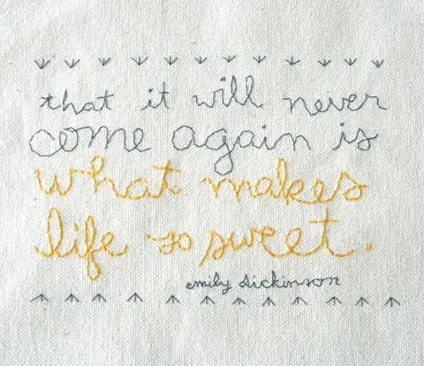 Alli Coate Emily Dickinson Embroidered Words