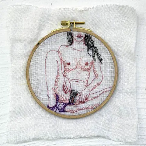 Silke Krah Sexy Lady Hand Embroidery