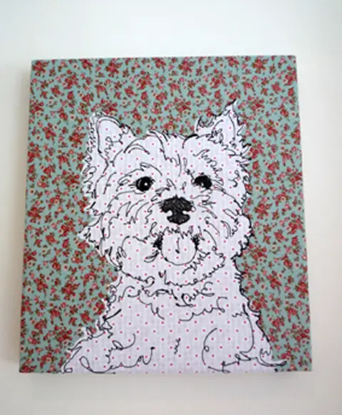 Angharad Jefferson Scottie Dog Embroidery