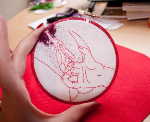 Siobhán Barbour - fingering hand embroidery