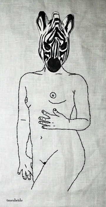 TsuruBride - States of Undress No 5 hand embroidery