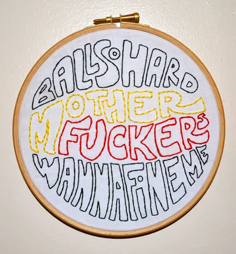 Ball So Hard hand embroidery by fawnandpeach