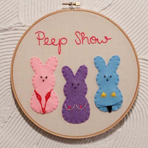 Sugar Darling - Peep Show hand embroidery
