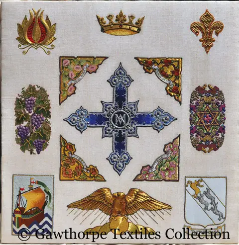 Beryl Dean - Ecclesiastical Sampler - Reproduced with permission of Gawthorpe Textiles Collection