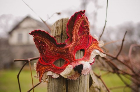 These Woods - Fox Mask - Machine Embroidery