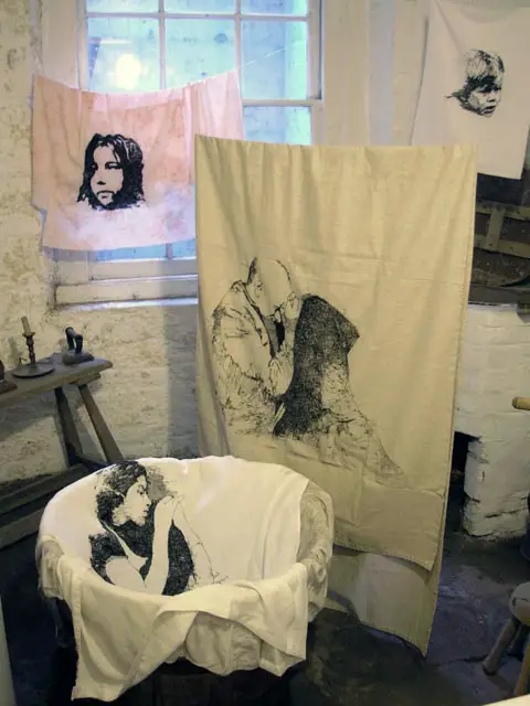 Magali Rizzo - Haunted Wash House - embroidery installation