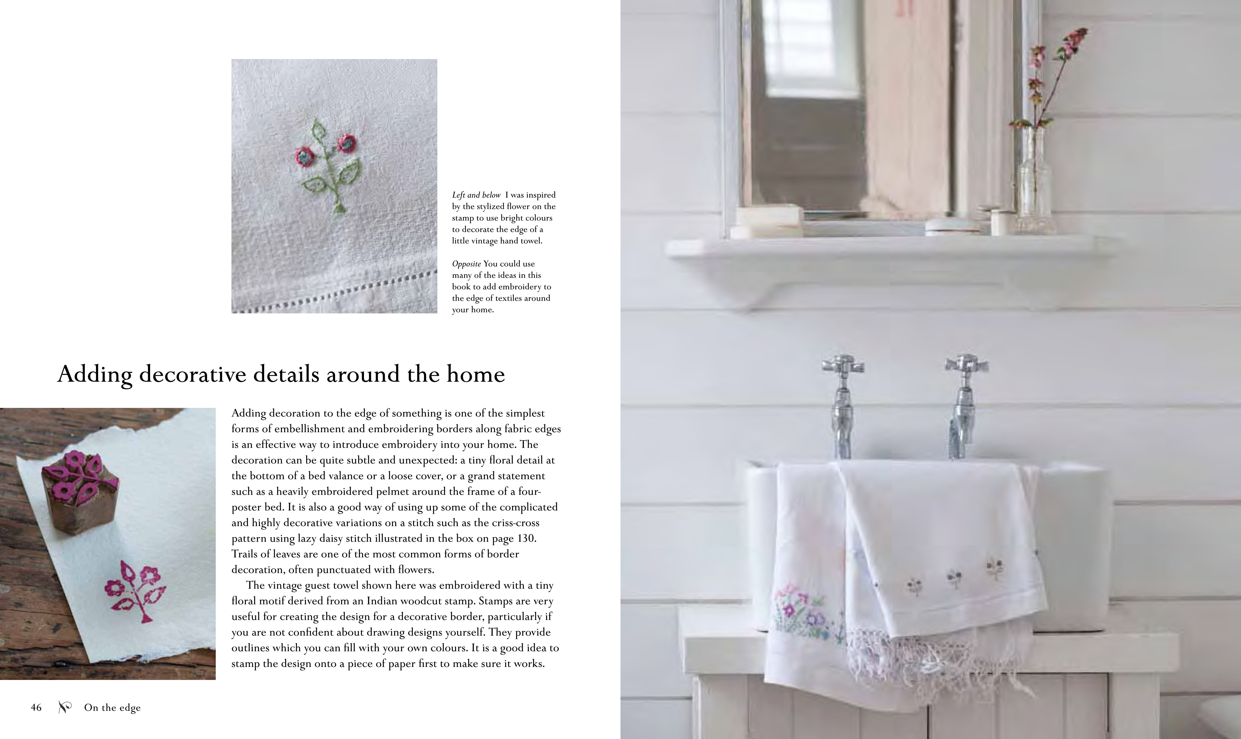 "The Hand-Stitched Home: Projects and Inspiration for Creating Embroidered Textiles for the Home by Caroline Zoob.