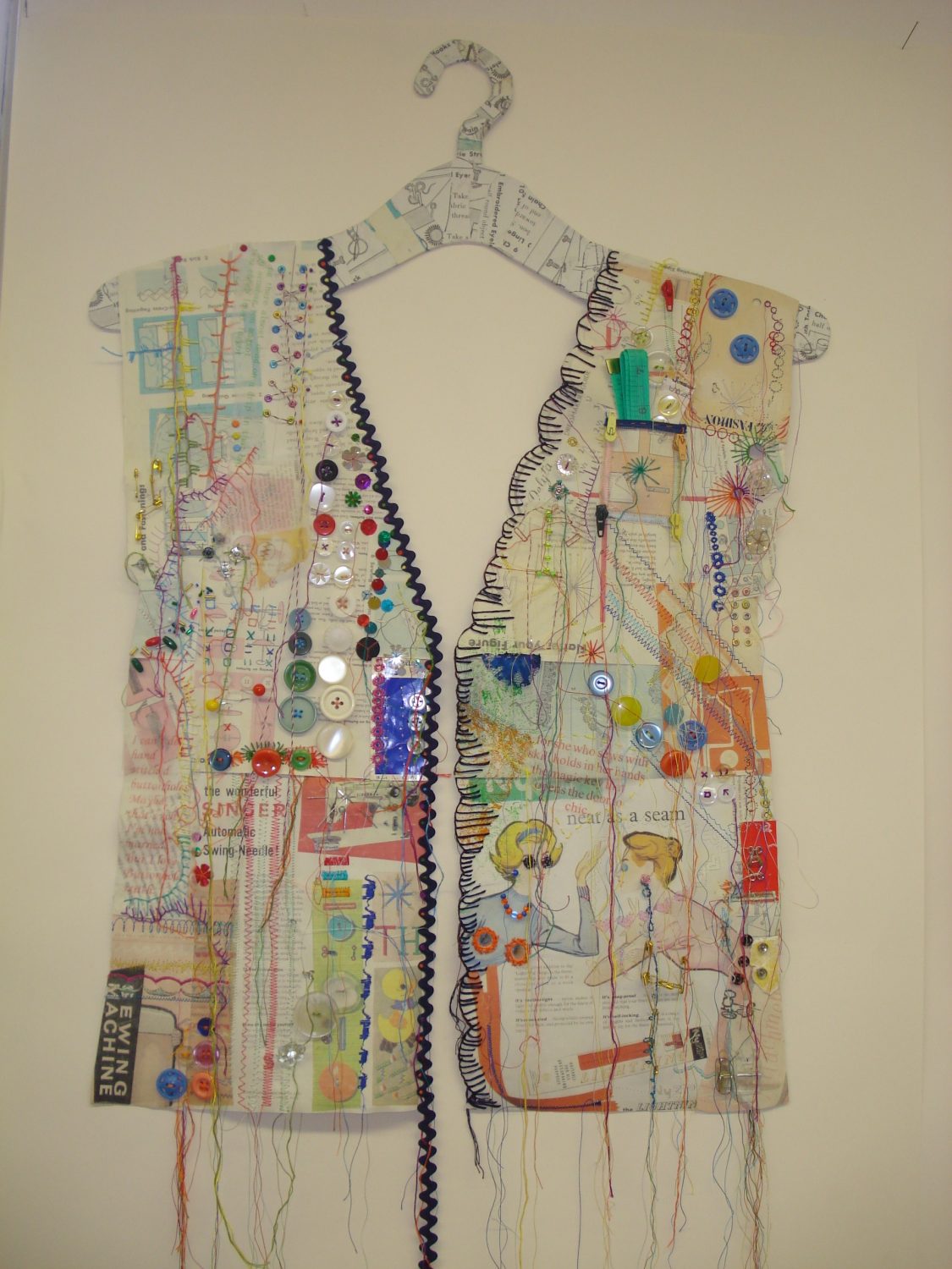 Lizzie Golden - Stitched Paper Hanging