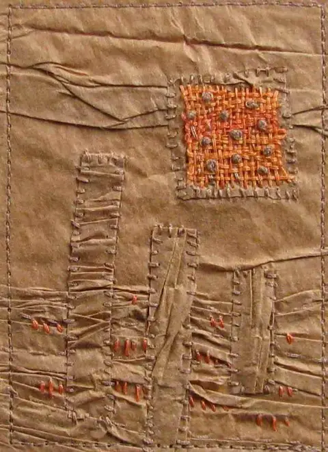 Sojourn Quilts - Sunrise Stitched Paper ACEO