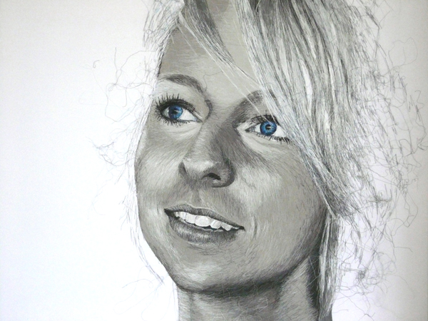 Birgitte Busk - Pernille - Machine Embroidered Portrait