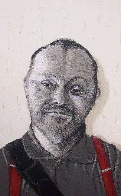 Birgitte Busk - Mogens - Machine Embroidered Portrait