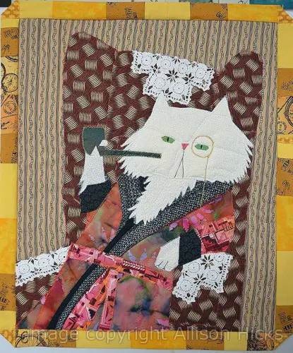 Allison Hicks - The Smoking Jacket - Applique Art Quilt (2013)