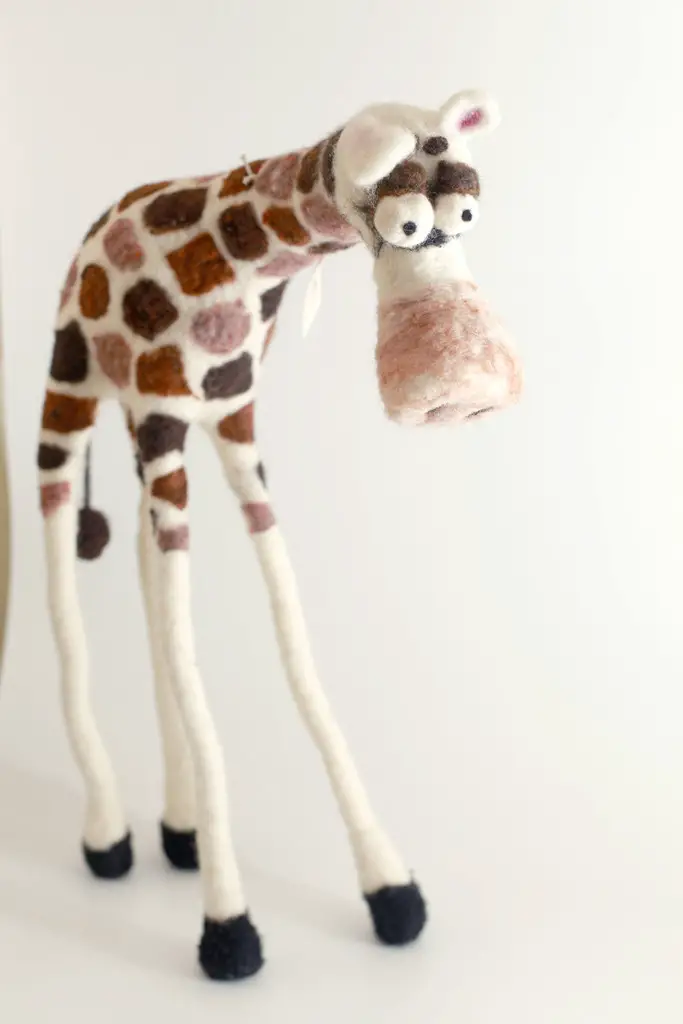 Woolbuddy needle felted Giraffe