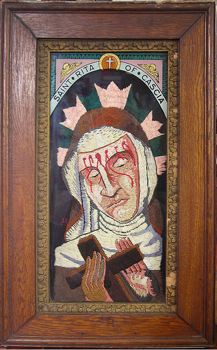 William Schaff - St. Rita of Cascia. Hand embroidery. 2009
