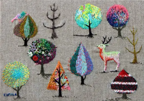 Kimika Hara - Forest - Hand Embroidery