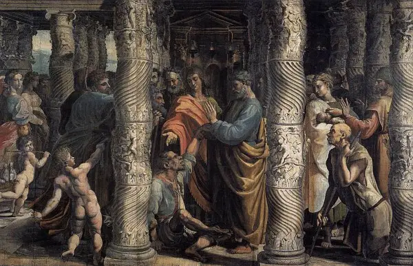 Raphael - The Healing of the Lame Man (1515) - Painting - via Wikimedia Commons