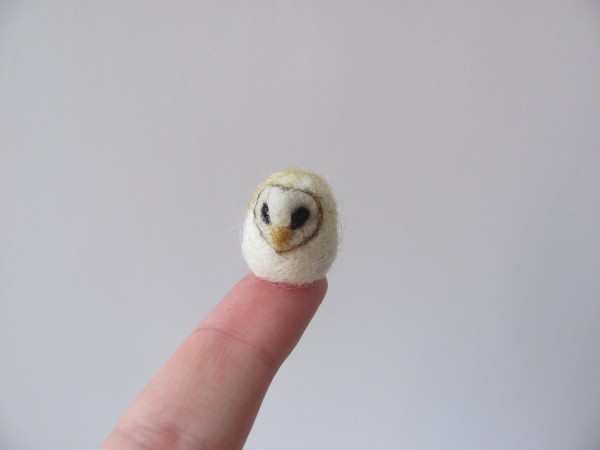 Handmade by November, needle felted owl