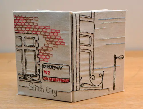 Queensway Notebook by Alex Hughes ( Hand embroidery)