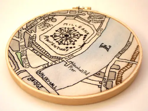 Millbank Penitentiary by Alex Hughes (Hand embroidery)