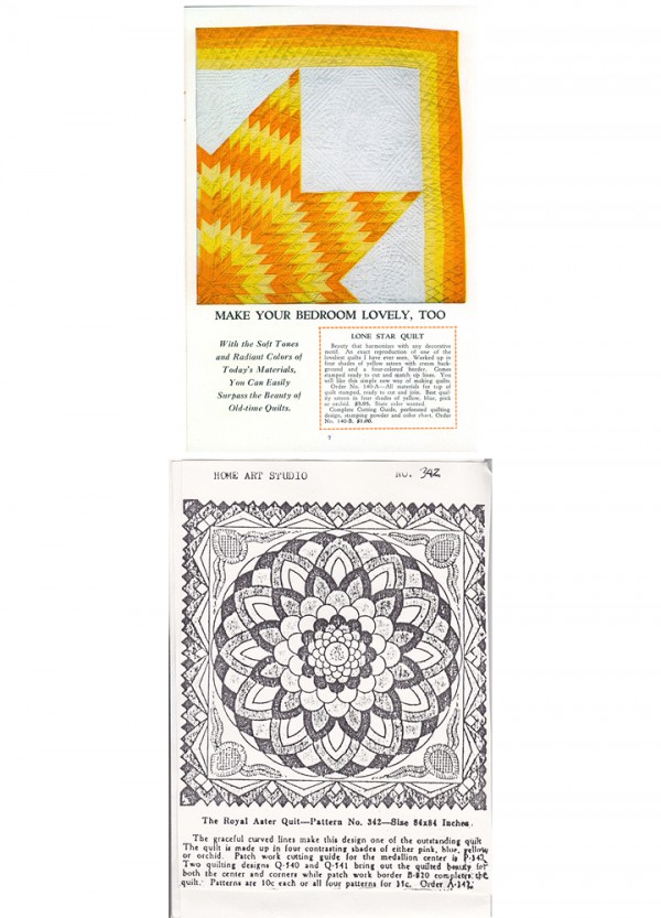 Ver Mehren's The Royal Aster Quilt pattern #342, Home Art Studio catalog, courtesy Merikay Waldvogel