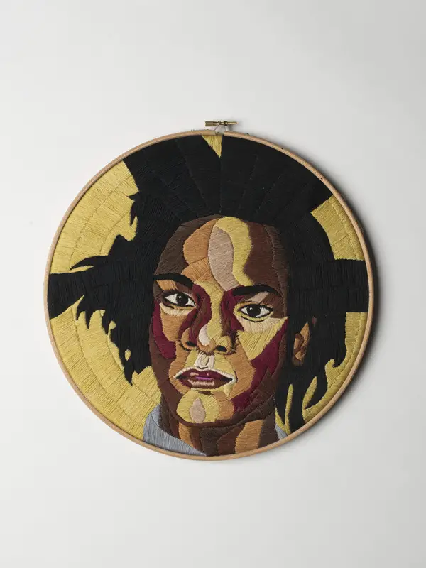 Luisa Zilio - Jean-Michel Basquiat - Hand Embroidery
