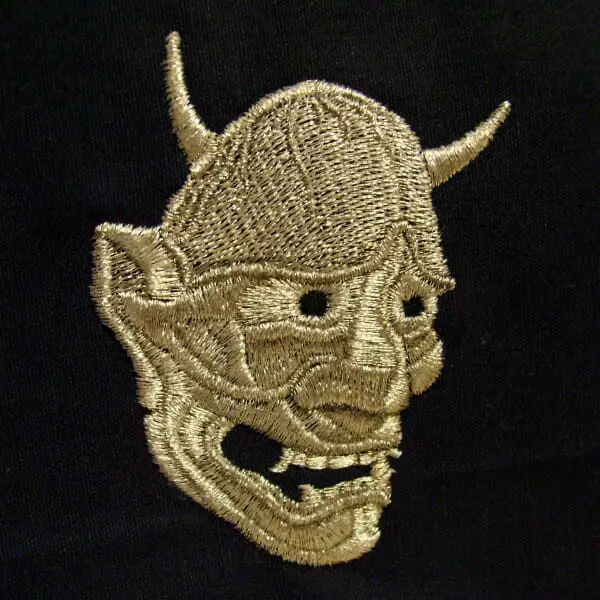 Hannya Mask Embroidery Design by Erich Campbell
