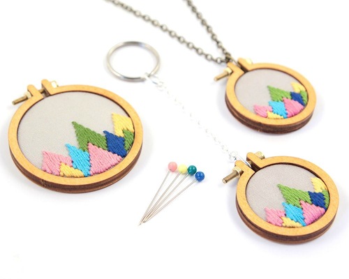 Mountain Peaks Mini Hoop Collection by Dandelyne (Hand Embroidery)