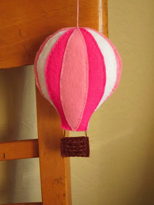 Hot Air Balloon Wall Hanging by The Ladybird Tree (Hand Embroidery)