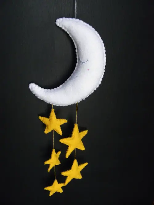 Moon Mobile by The Ladybird Tree (Hand Embroidery)