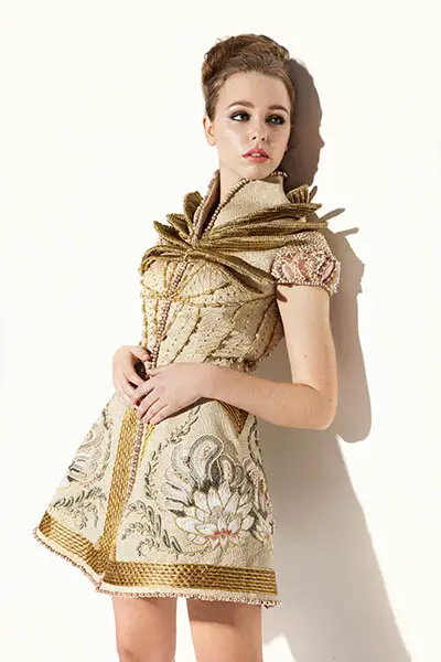 Myra Chung, Hand & Lock Prize for Embroidery competition dress