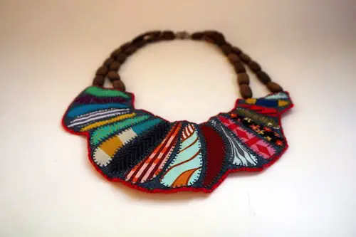 Elizabethan Bib Necklace by The Neon Forest (Hand Embroidery)