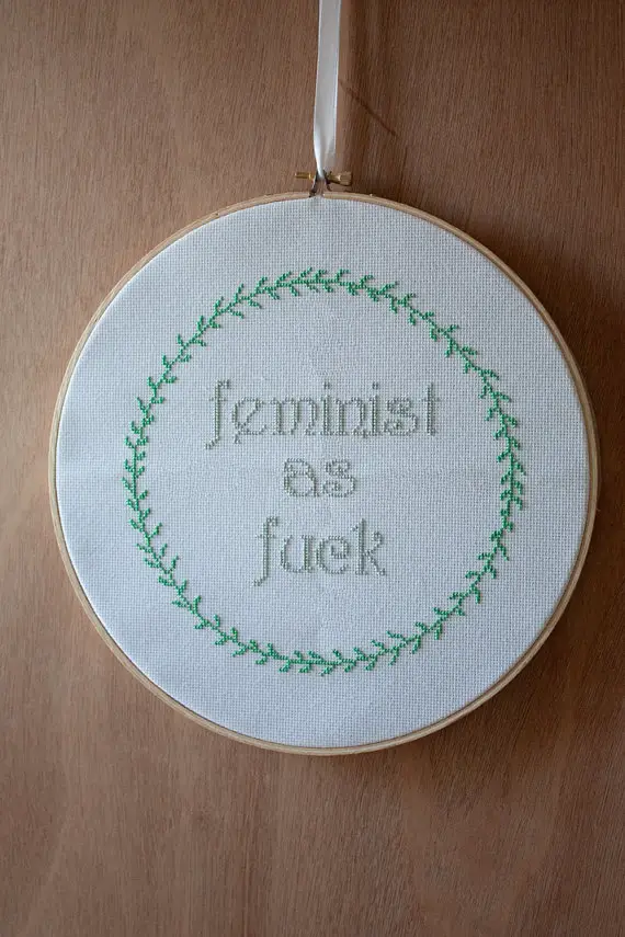 Fallen Designs' Feminist Cross Stitch