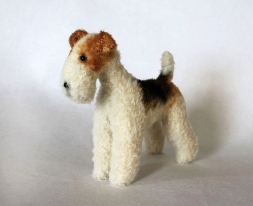 Wire Fox Terrier by Emma Hall Art (Soft Sculpture)
