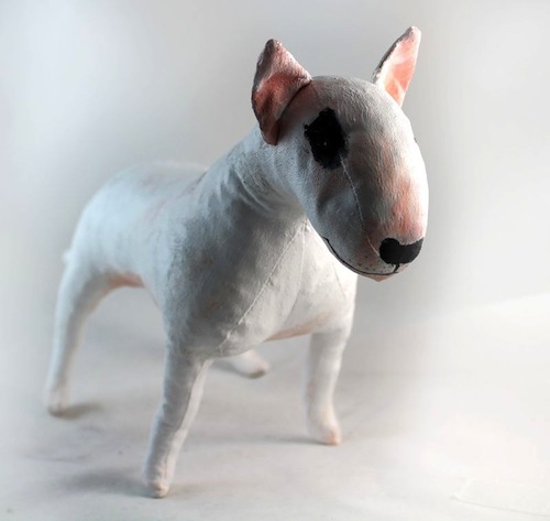 English Bull Terrier by Emma Hall Art (Soft Sculpture)