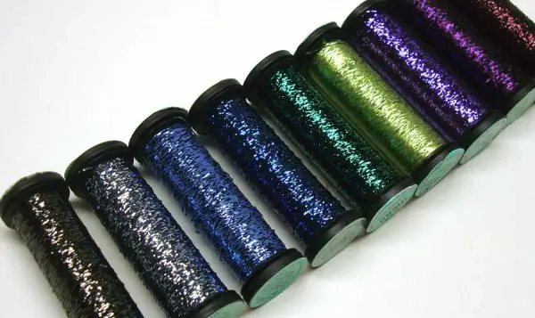 Kreinik Blending Filament comes in a variety of finishes or effects.