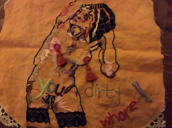 Allie Lee - Dirty Whore - Hand Embroidery
