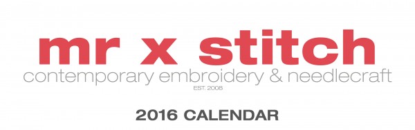 The Mr X Stitch 2016 Calendar Front