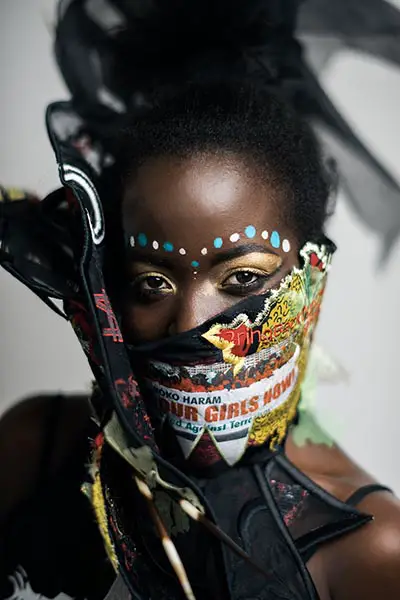 Jacky Puzey, Nigerian Riot Girl, Hand & Lock Prize for Embroidery