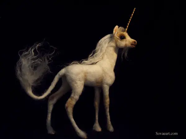 Unicorn felt example by Sovaeart   - favourite felt unicorns