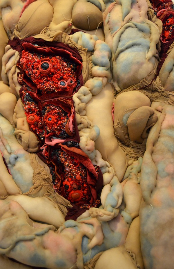 Holly Rozier - Untitled (detail), 2014, Textile mixed media, 130x100x50cm