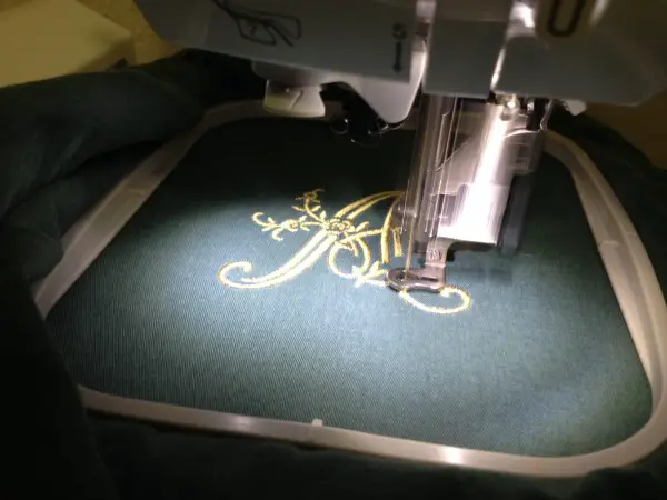 Embroidering a Monogram