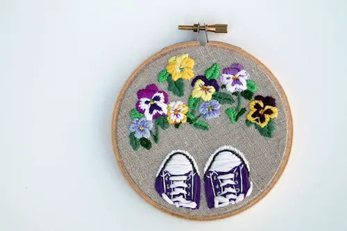 IttyBittyBunnies - Floral Shoes Embroidery