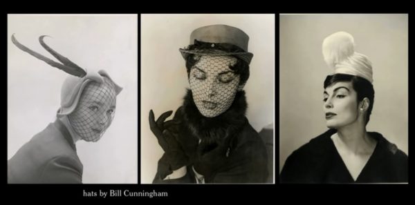 Bill Cunningham's millinery work (screen capture from the film "Bill Cunningham New York").