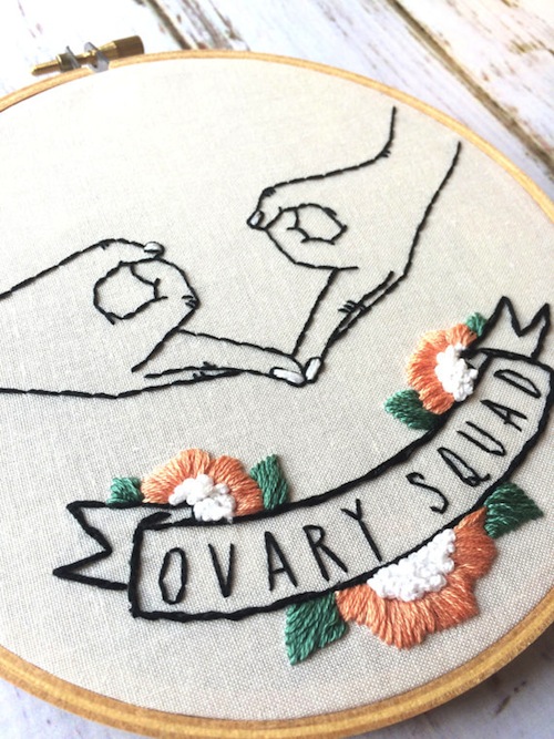 Thread The Wick - Ovary Squad Hoop (detail)