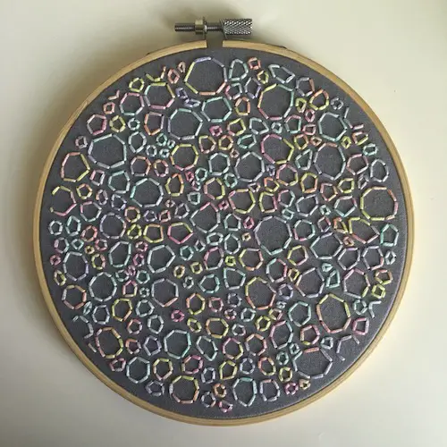 Poor Credit Crafts - Abstract Embroidery Hoop