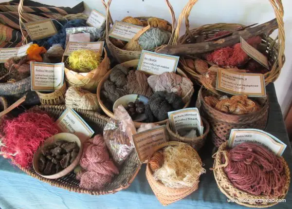 A selection of natural dyes