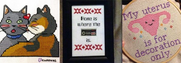 A few of Kari's many cross stitch projects over the years.
