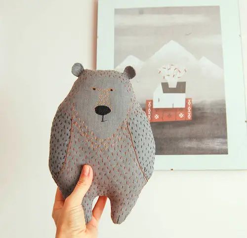 Woodland Tale - Embroidered Bear
