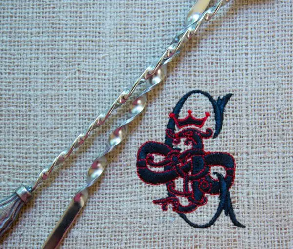 A Viking Design of mine, Crowned and Monogrammed by Stitchfork Designs