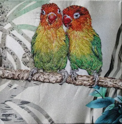 Emily Tull - Lovebirds - Hand Embroidery